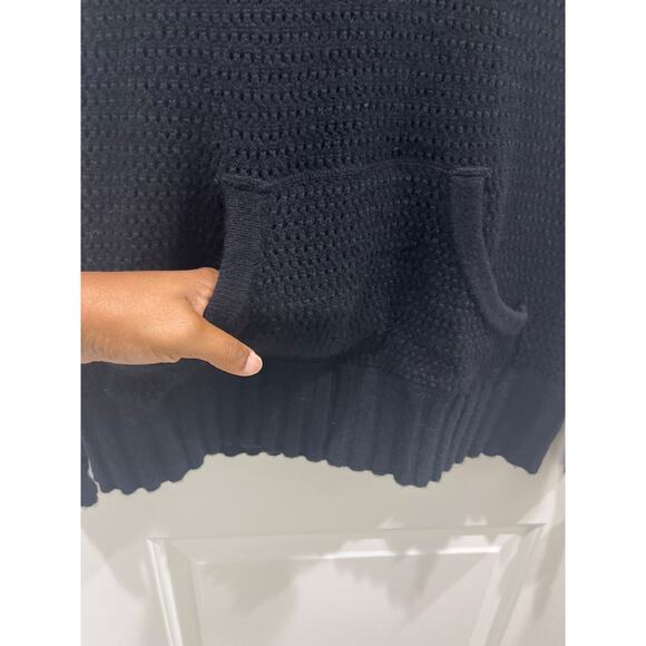 ATM Anthony Thomas Melillo Black Wool Cashmere Hoodie Sweater Women's Sz S - Picture 5 of 8